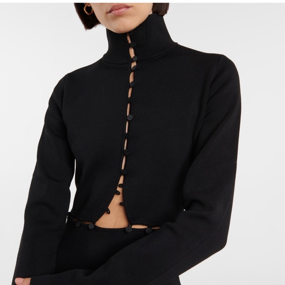 NANUSHKA Kaida mockneck cut-out midi dress - Picture 3 of 8